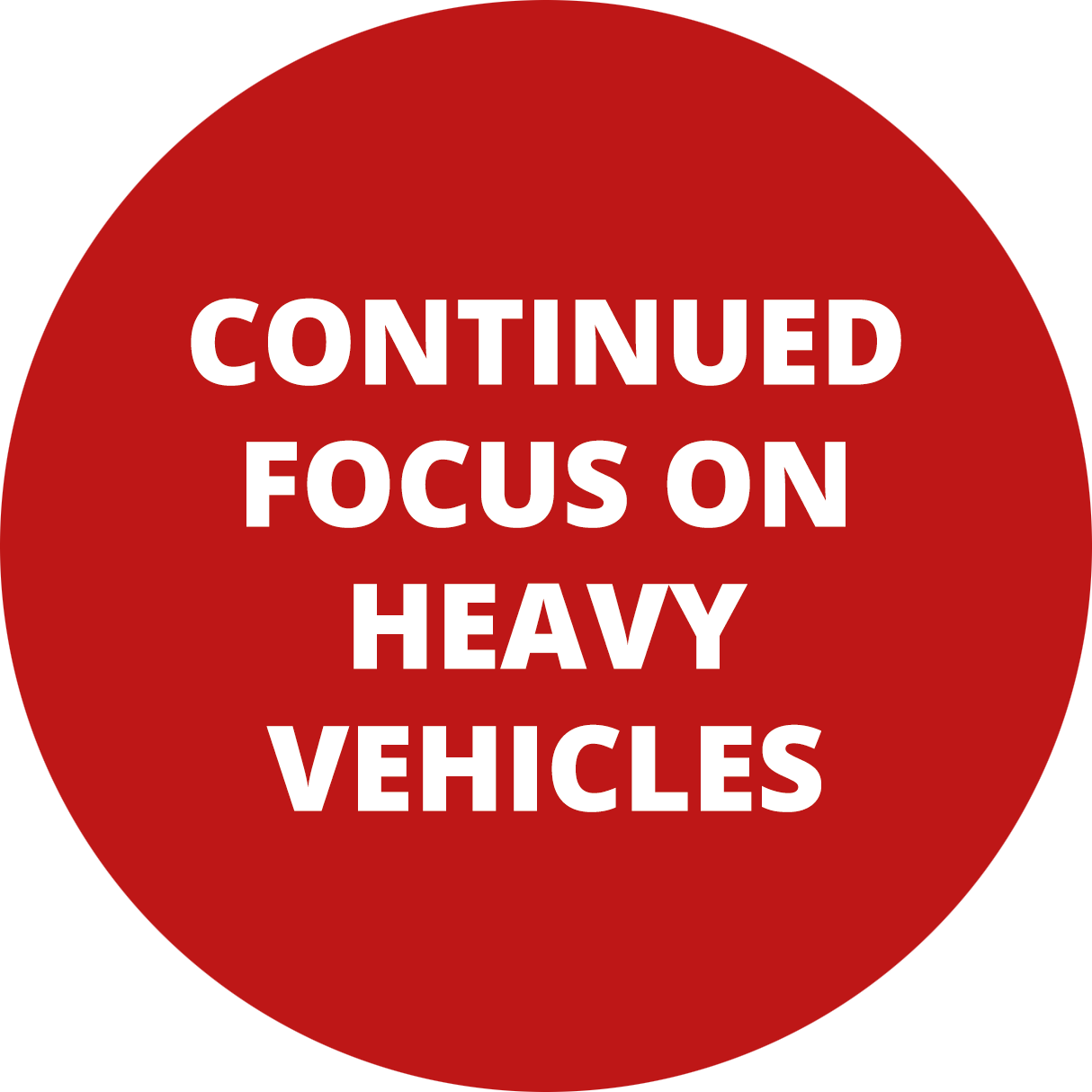 Continued focus on heavy vehicles